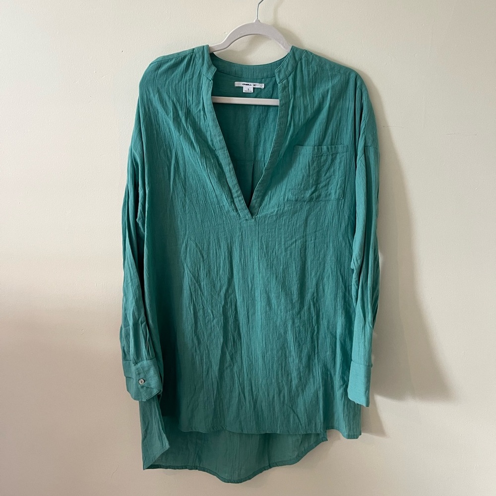 O'Neill Teal V-Neck Tunic Top